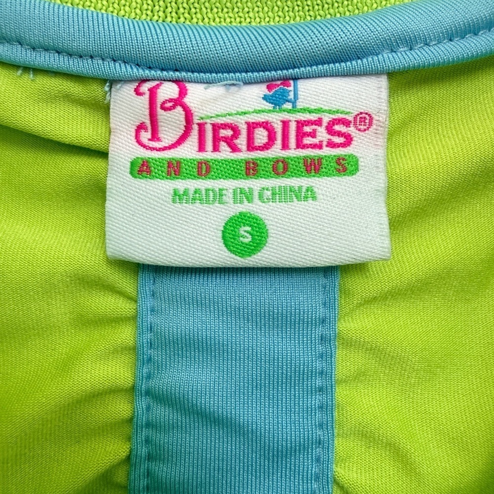 Birdies & Bows Green 1/2 Zip Women’s Golf Shirt - Picture 4 of 6
